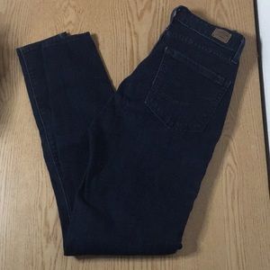 Womens Levi's High Rise Waist Stretchy Skinny Dark Blue Jeans Size 2-26